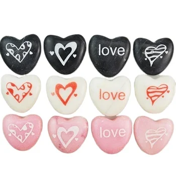 Factory Directr Marble Stone Heart With Engraving Custom Design Stone Crafts Small Pocket Stones For Gifts