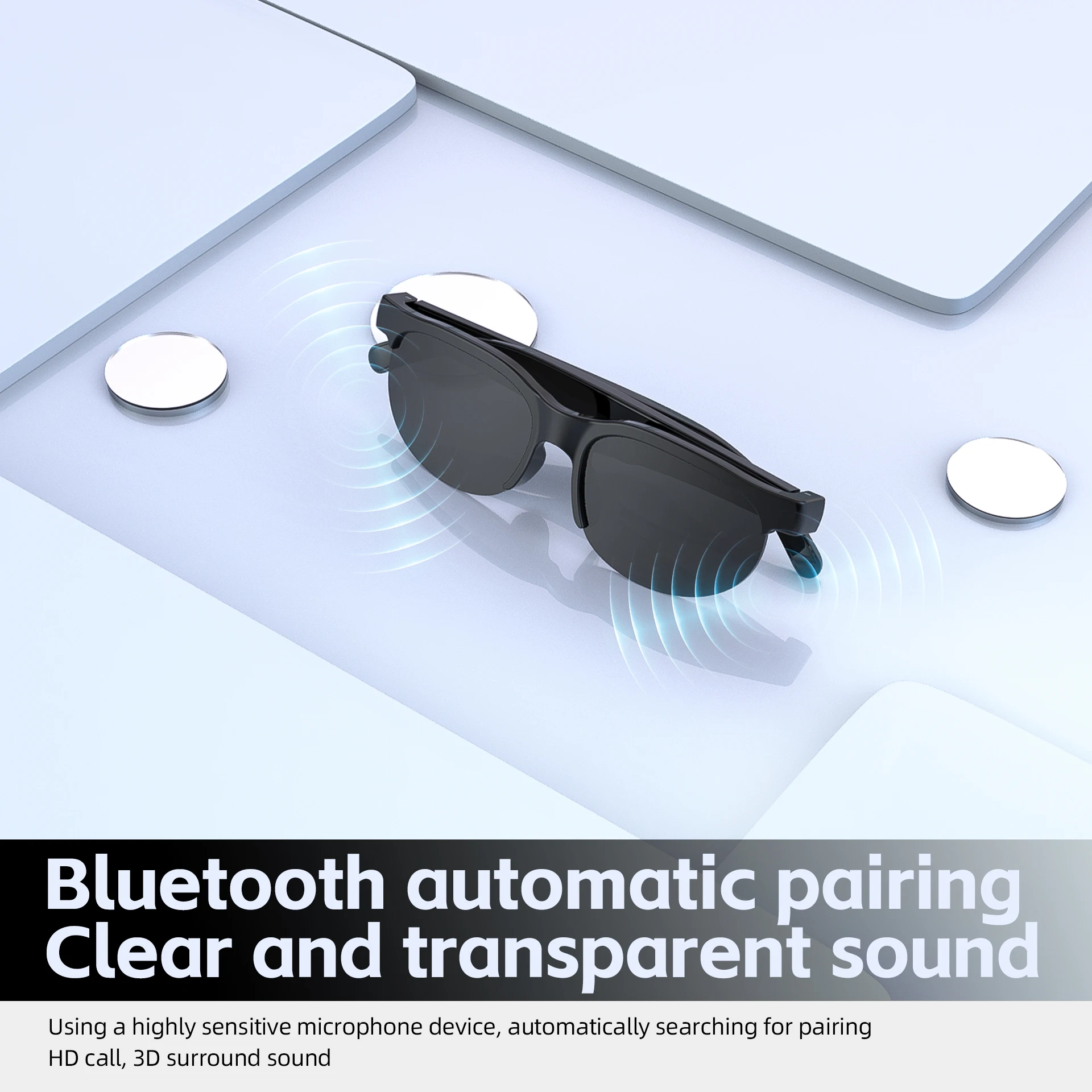 Bluetooth Wireless Sport Sunglasses with Earphones Voice Assistant