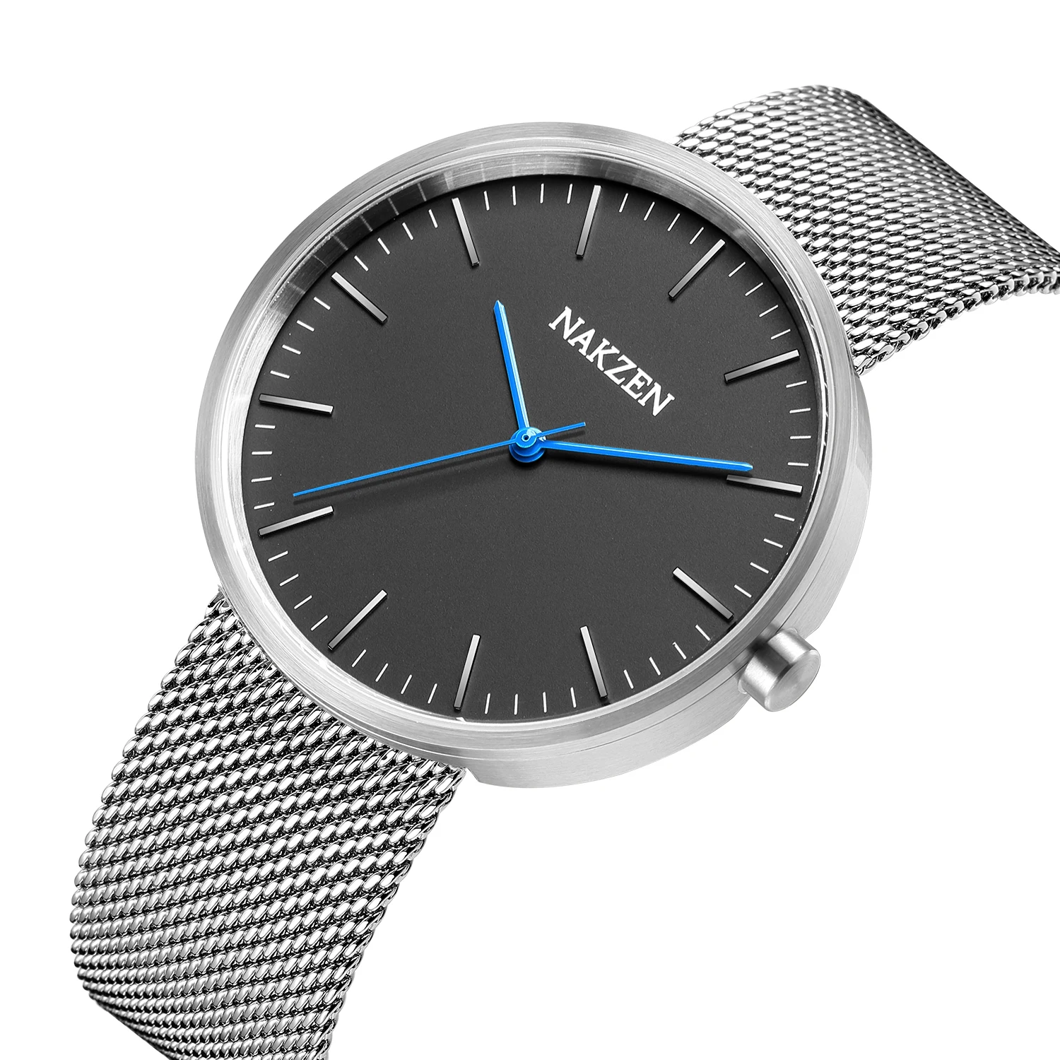 定制私人品牌手表男女简约不锈钢情侣手表 - buy stainless steel