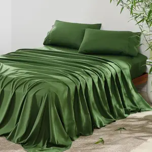 Wholesale Various Colors of Natural Soft Cooling Bamboo Duvet Cover Set 100% Organic Bamboo Bed Sheets Set