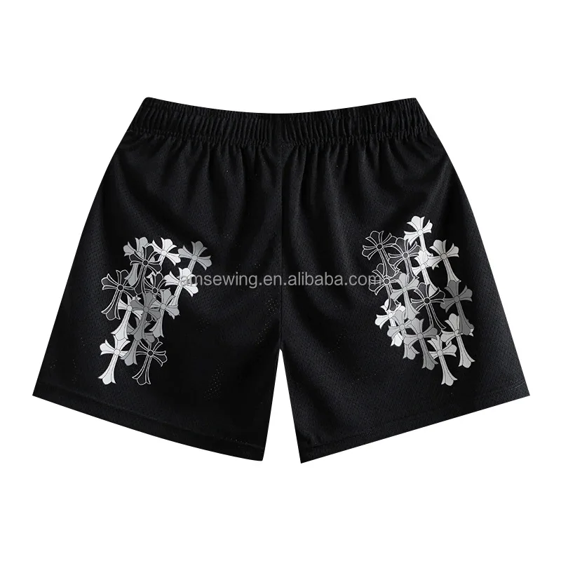 Eco été personnalisé Sublimation respirant maille RPET décontracté gymnase Boardshorts pantalons de survêtement vêtements d'entraînement basket-ball hommes 605_voghion.com