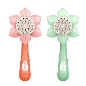 EPT 23 Hole Pink Bubble Soap Toy Electric 23 Hole Sunflower Bubble Hammer