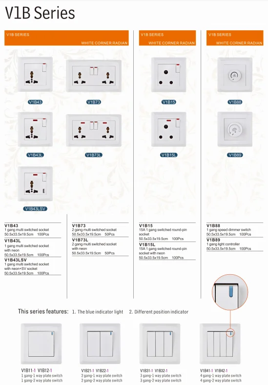 Wall Switches and Socket Wall Switch Fan Speed Control Switch