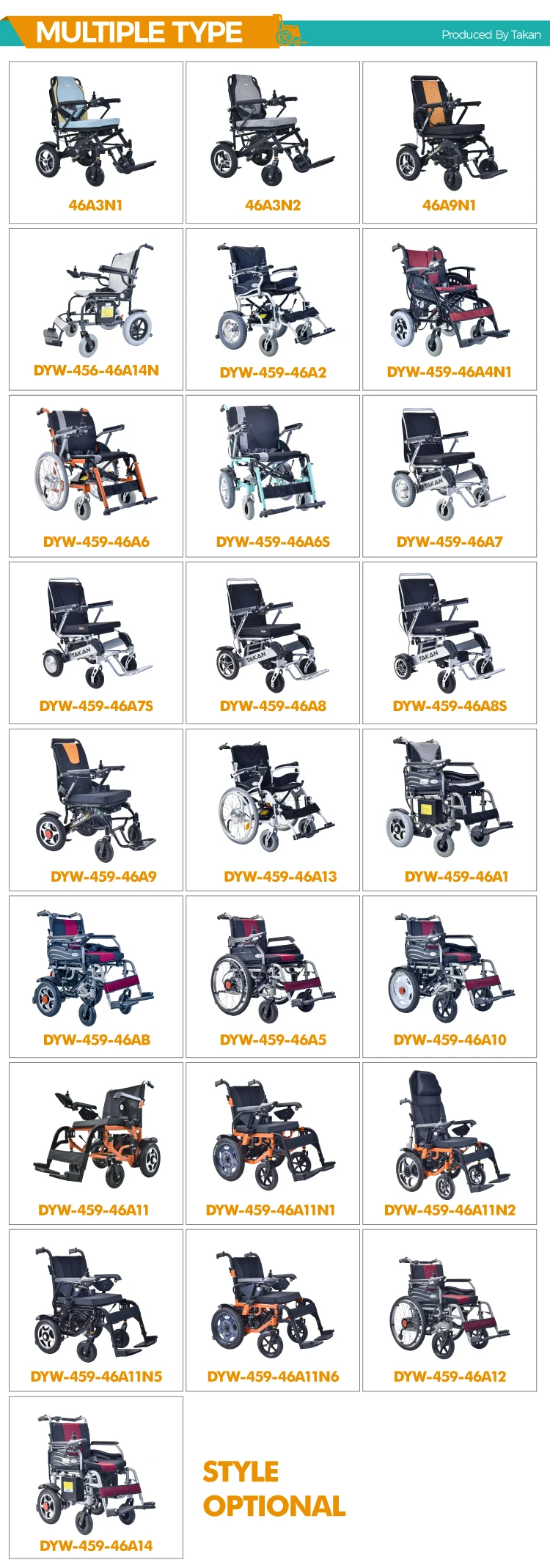 Height Adjustable Armrest Folding Wheelchair Wheel Lightweight Foldable