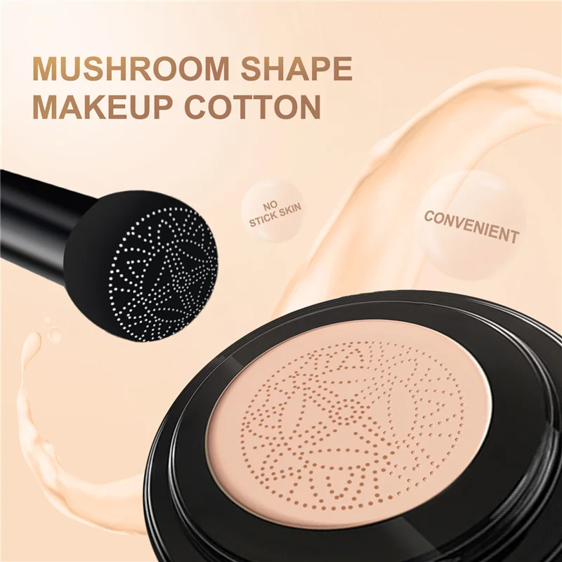 EELHOE Soft Smooth Elastic Mushroom Shape Makeup Cotton Natural Nude Makeup Setting BB Cream Foundation air Moisture Cushion