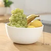 White tall drain basket-9043