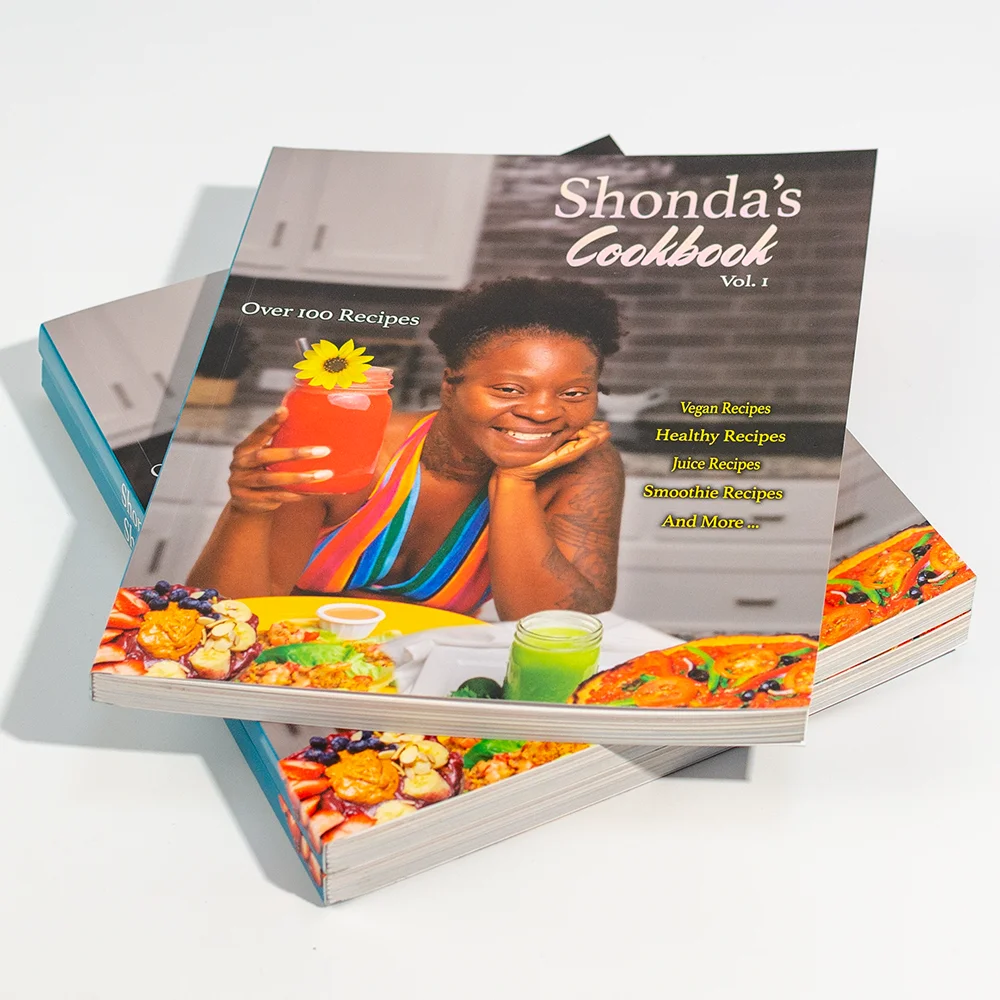 Custom Logo Hardcover Recipe Book for Restaurants CMYK Offset Printing Art Paper Perfect Binding Hard Cooking