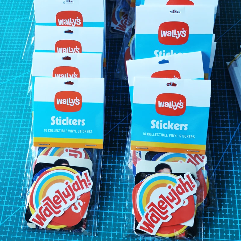 Waterproof Custom Printed Logo Sticker Packaging Set Die Cut Logo Vinyl