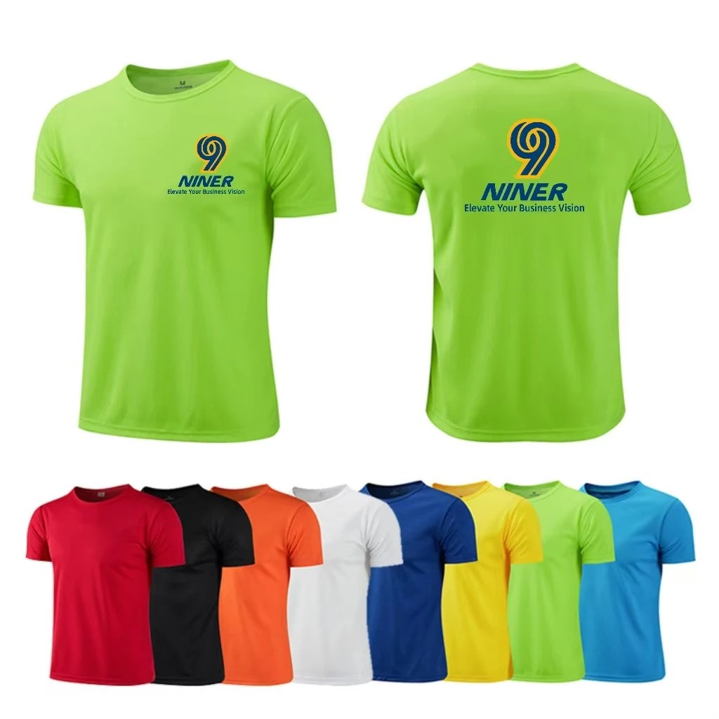Factory Wholesale Custom T-Shirt Short Sleeve Marathon Sports Logo Ball Uniform Advertising Cultural Shirt preview 3