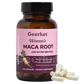 Wholesale Womens Maca Supplement Natural Hormone Balance Support Boost Energy Focus Maca Root Powder Capsules