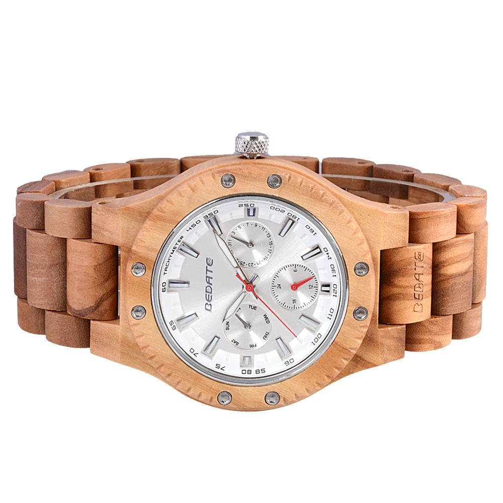 Watches Luxury Bedate Wooden Watches Minimalist Handmade Wooden