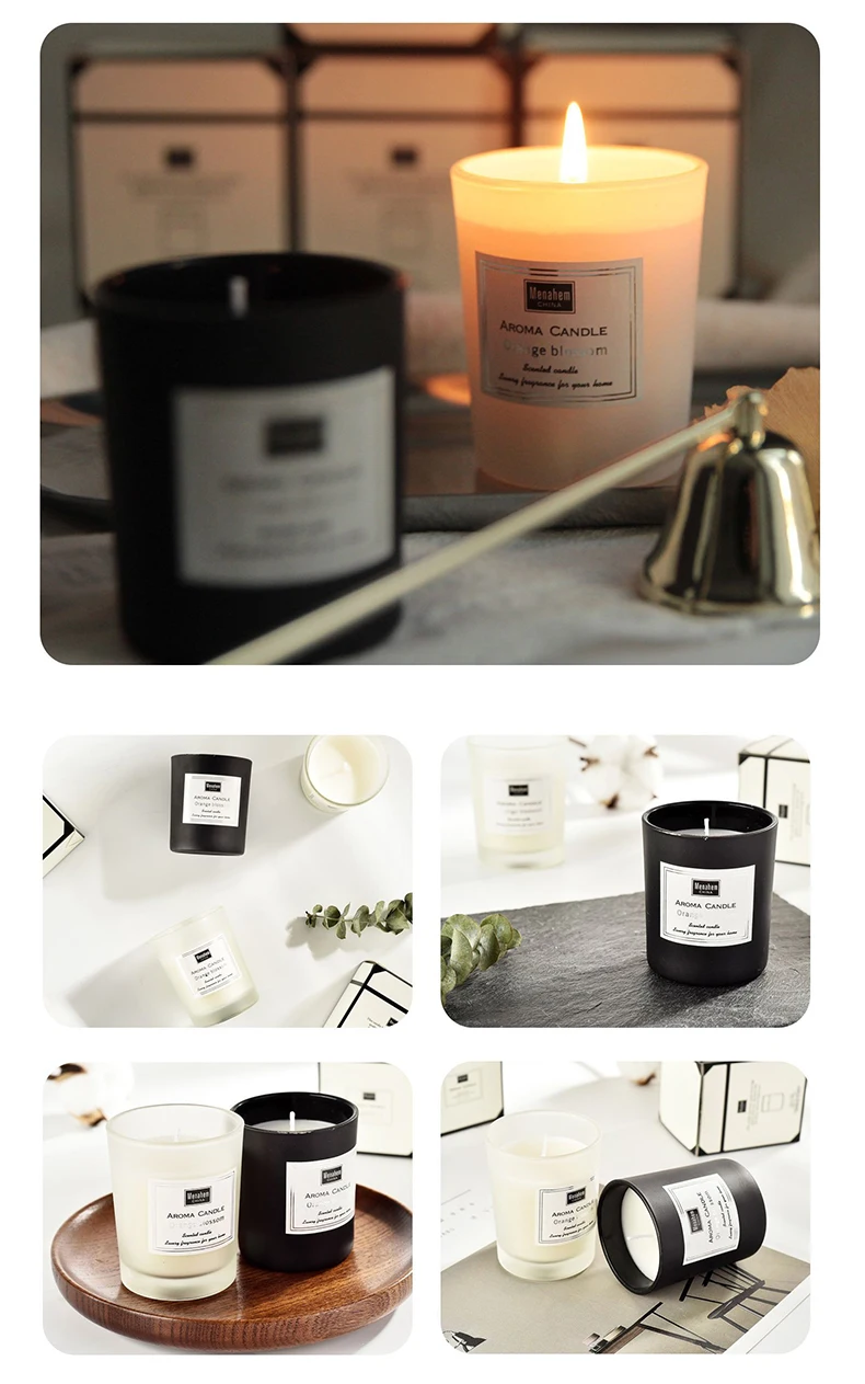 Custom Candles Scented Candle Set With Logo Soy Scented Candles Luxury