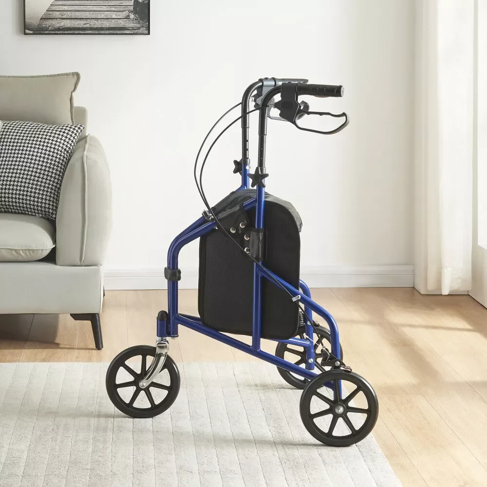 Multifunction Foldable Adult Exercise Walker Transport Chair for Person Who Do Not Walk Walking Device for Disabled Elderly