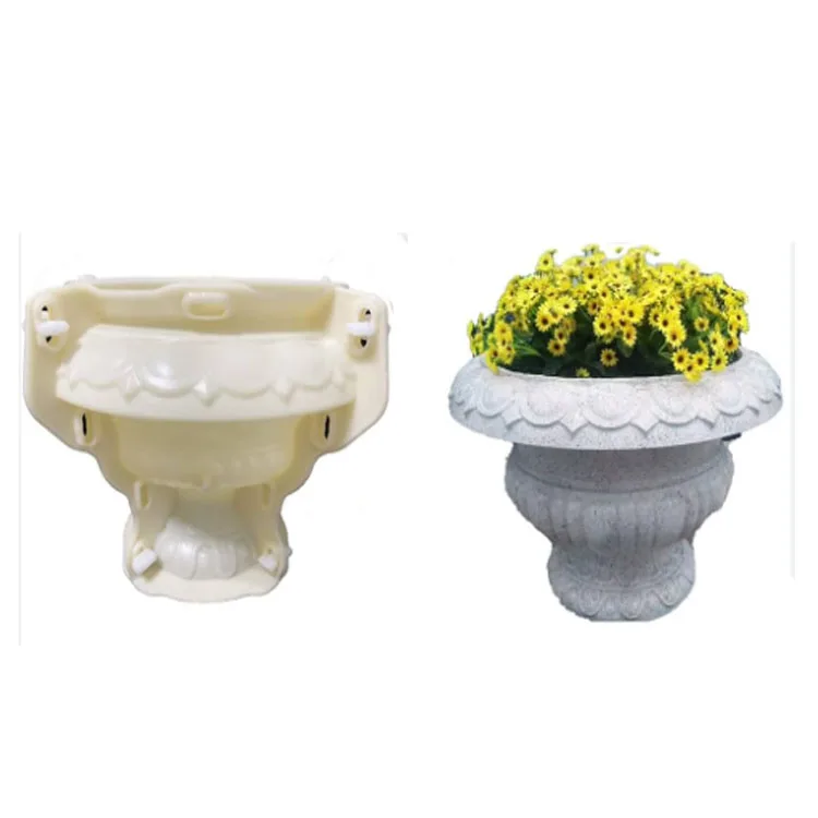 Custom Large Eight-Angled Flower Pot Mold ABS Injection Molding Hexagonal Concrete Planter Plastic Cement Moulds for Gardening