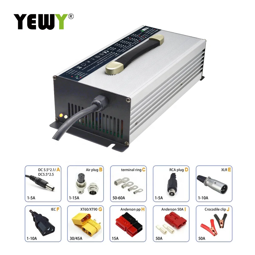 フォークリフトバッテリー充電器 12/24/36/48/60/72V AGM 鉛蓄電池充電