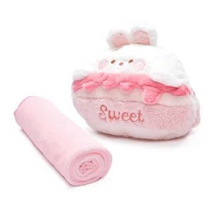 New Arrival 3-in-1 Hand Warmer Blanket Cushion Pillow Set Stuffed Animal Plush Toy with PP Cotton Filling