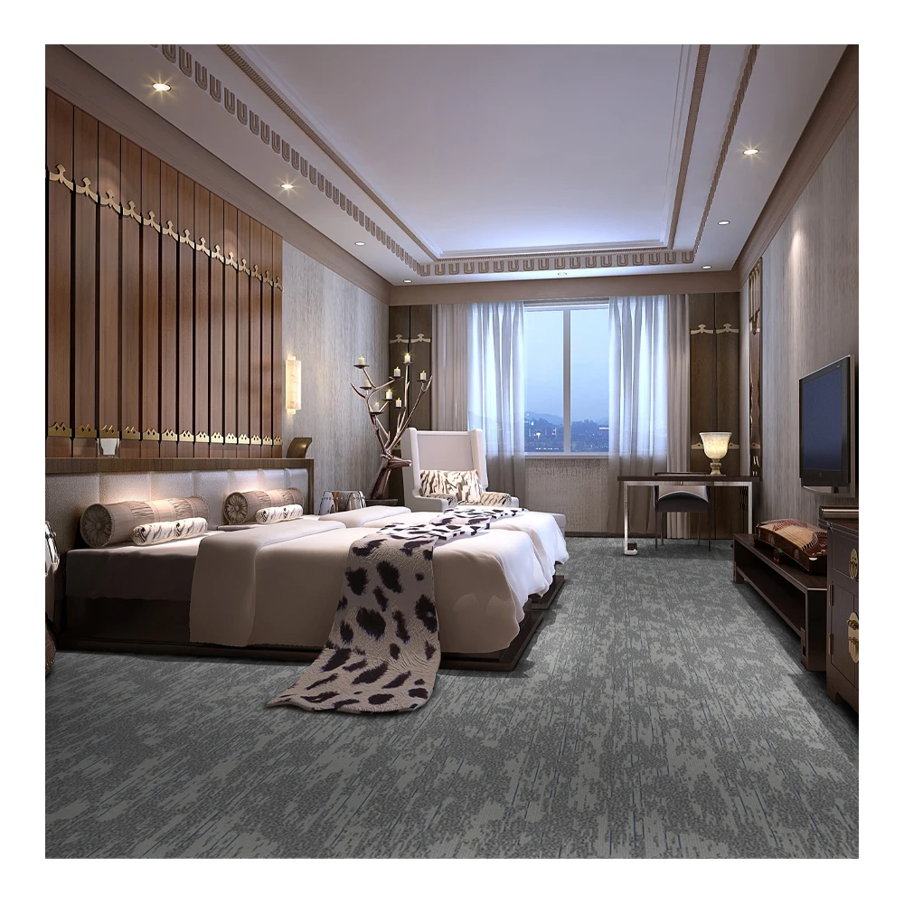 High Quality 100% Polypropylene Exhibition Commercial Carpet Loop Pile Wall to Wall Carpets and Rugs with Simple Style
