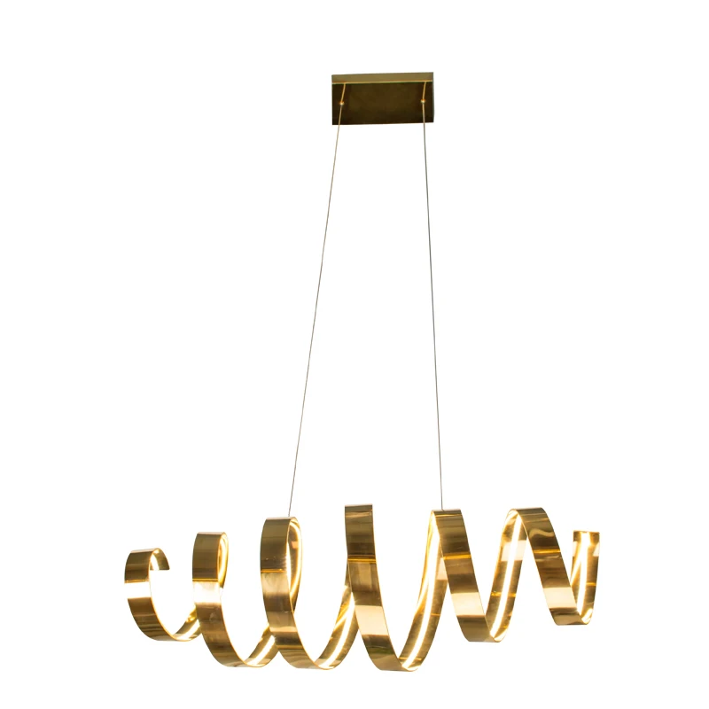 Modern Nordic New Design Creative Plating Stainless Steel Golden Color Chandeliers Pendant Lighting