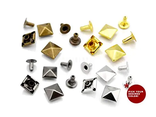 Лидер продаж серебряные Квадратные двойные заклепки 10 мм быстрые для каменных головок украшения из кожзаменителя