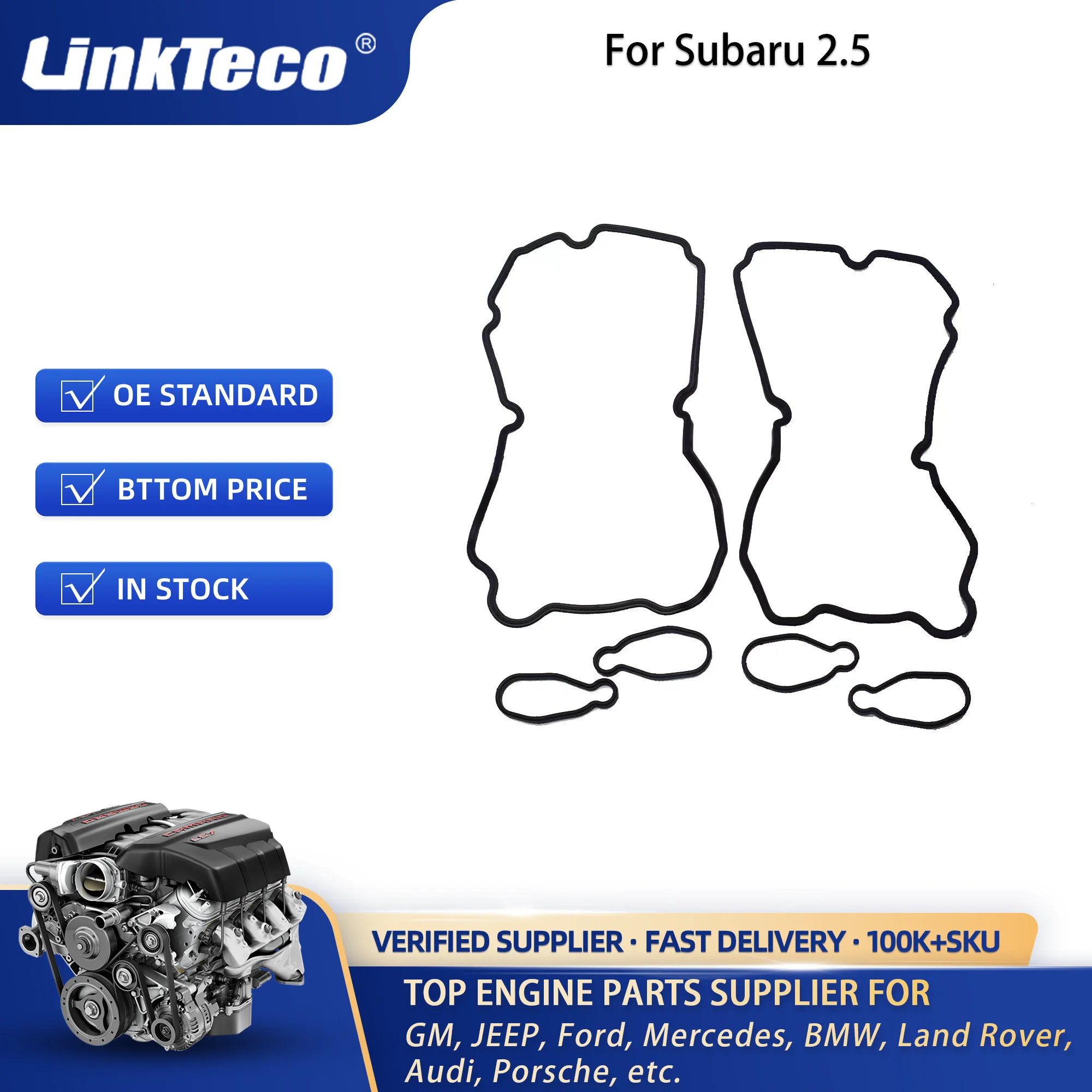 Valve Rocker Cover Gasket Kit Fit for Subaru Impreza WRX STi XT GT EJ255 Turbo 13270AA190 13272AA140