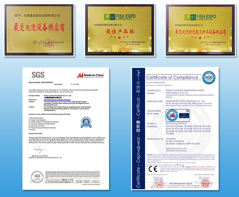 Rizhao Yuke Fully Automatic Commercial 304 Stainless Steel Frozen Fish