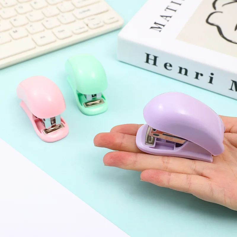 Color Cute Mini Stapler Student Stationery Supplies Multi-function Paper Binding Stapler Manufacturers Direct Wholesale