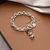 silvery QT Bear bracelet