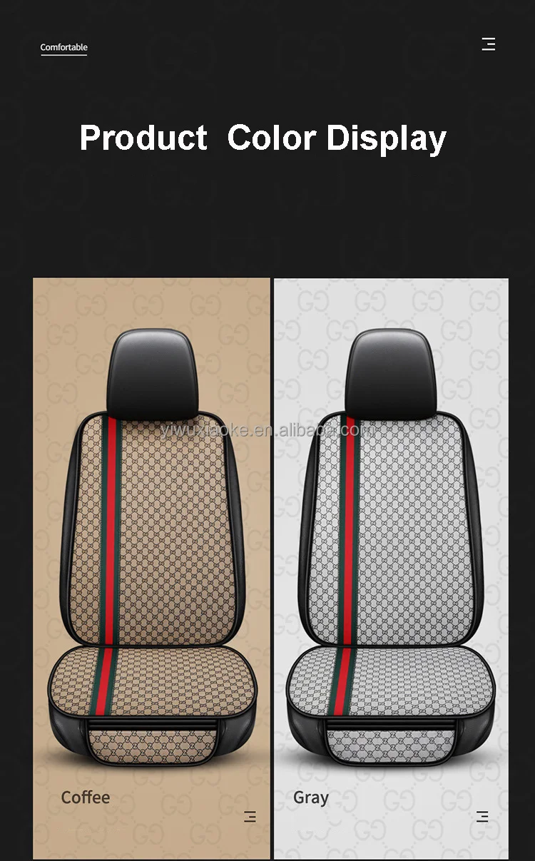 Luxury Full Set Five Seats Portable Flax Fashion Car Seat Protector