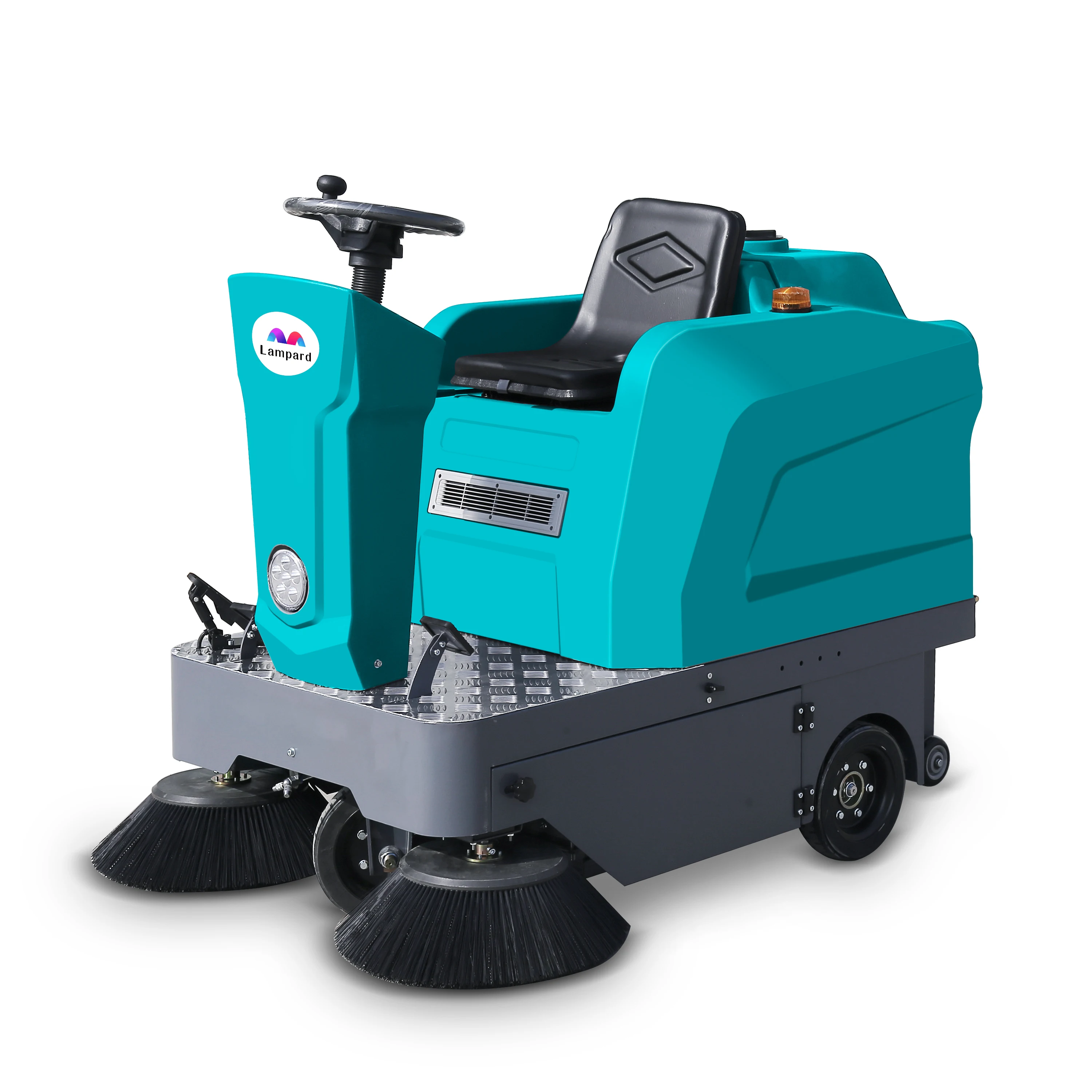 Driving Road Sweeper Ride on Electric Automatic Floor Sweeper With Spray Street Dust Vacuum Cleaner