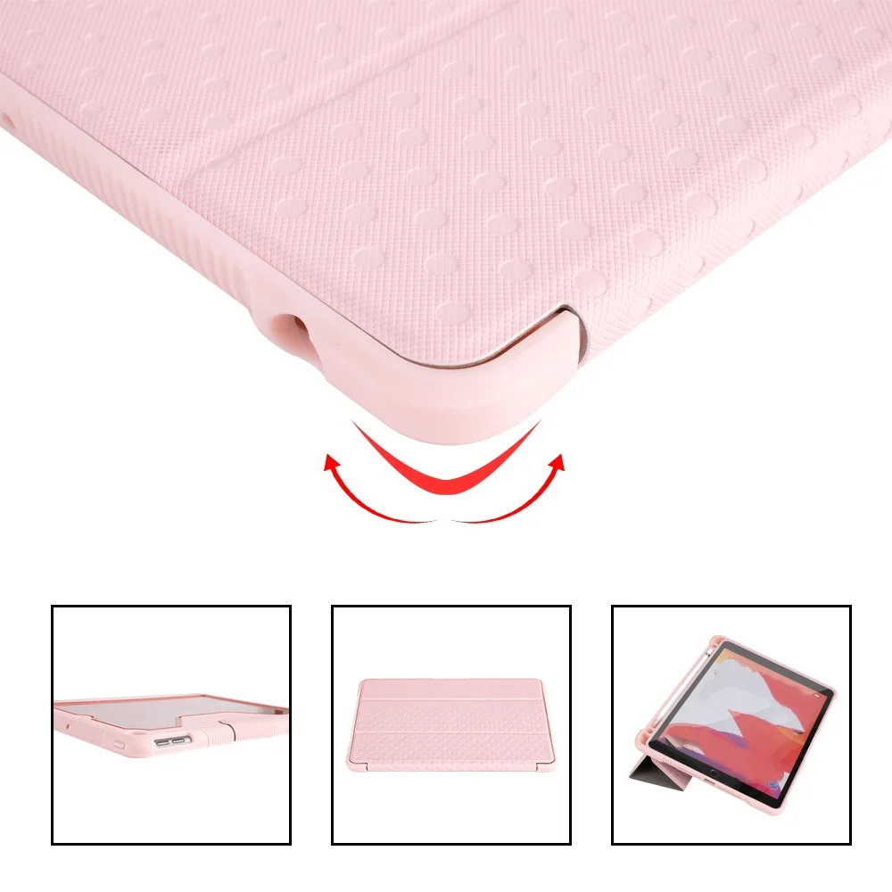 product custom slim design leather tablet case for ipad pro 11  129 2021 new manufacture smart cover shockproof tablet case-2