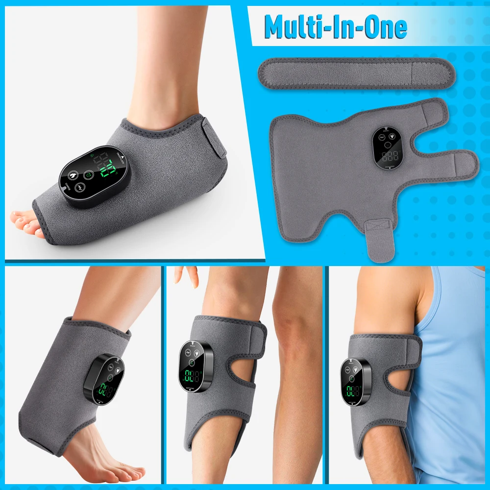 Fitease New Wireless Rechargeable Electric Heating Vibration Ankle Massager  Hot Compress Foot Wrap Massage Belt Foot Massager| Alibaba.com