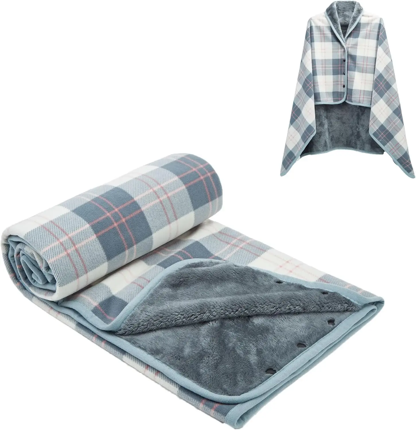 Sundom - Plaid à Manches Avec Poches, Couverture Polaire Anti-statique - 200x170 Cm, Ultra Doux Et Chaud