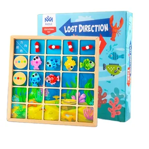 Hot Sale Global Funhood Eliminate the Virus Puzzles Madera Acrylic Board Wooden Base 60PCS Cards Intelligent Toys for Kids Montessori