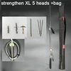 #15 rinforzare XL 5 teste +borsa-Argentato