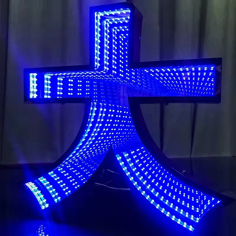 product multicolor thousand layer 3d magic infinite mirror 3d custom led neon sign luminous letters-9