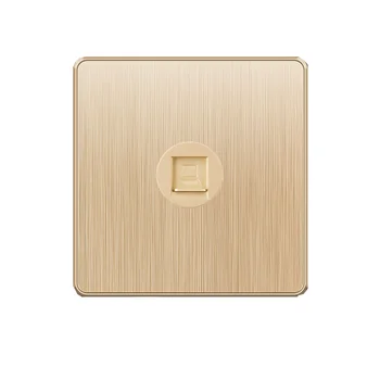 High quality Golden Pc panel Uk wall socket Computer socket and CAT6 Computer socket plate