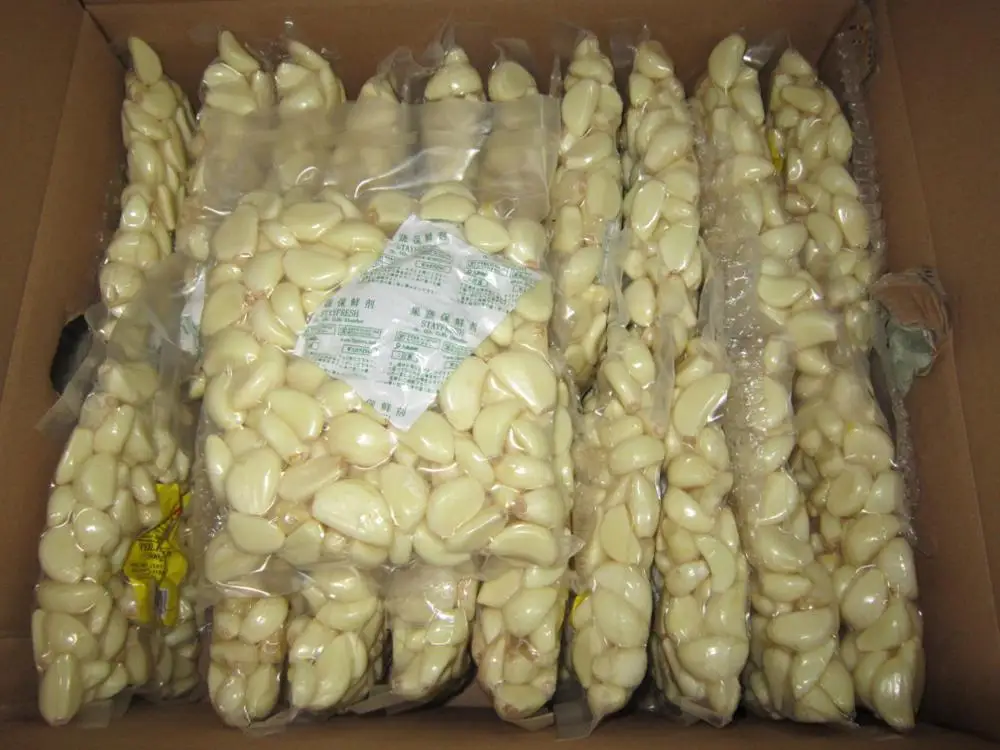 Fresh Peeled Garlic Cloves Bulk Order Packing For Vacuum Packed With