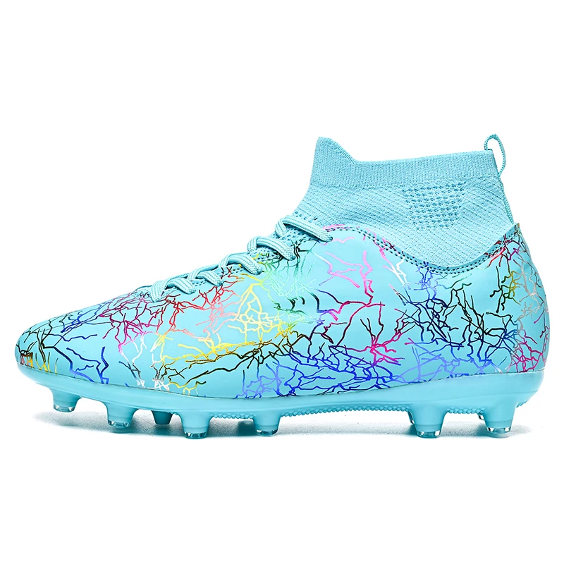 Brand Logo Custom High Top Professional AG FG TF Women Boys Training Football Shoes Long aperçu 2