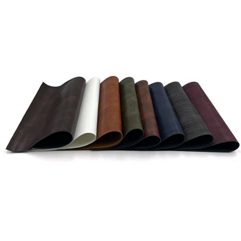 Autumn and winter product woven lines scraper process smooth feel PU leather for shoes bags