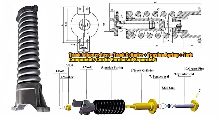 【Chikashitsu +】set up line track Track Adjuster Group Zx60 Zx70 Zx80 Zx120 Zx130 for Hitachi