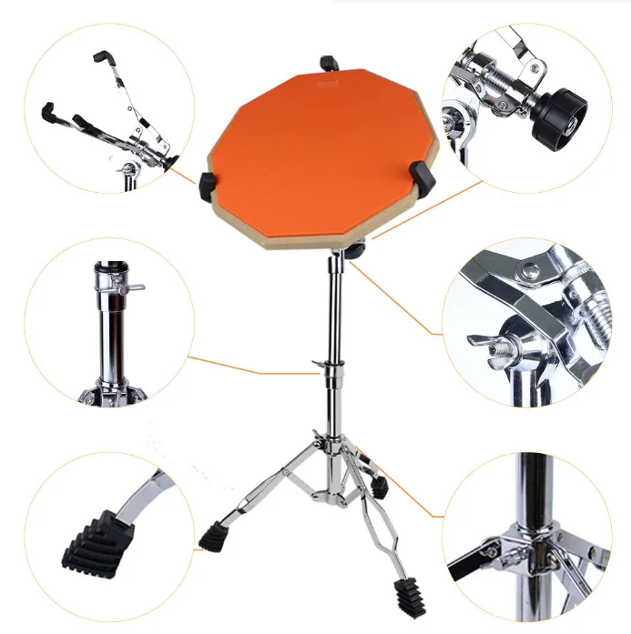12-дюймовая ударная установка Dumb Drum Pad с подставкой перкуссионная доска для детей начинающих
