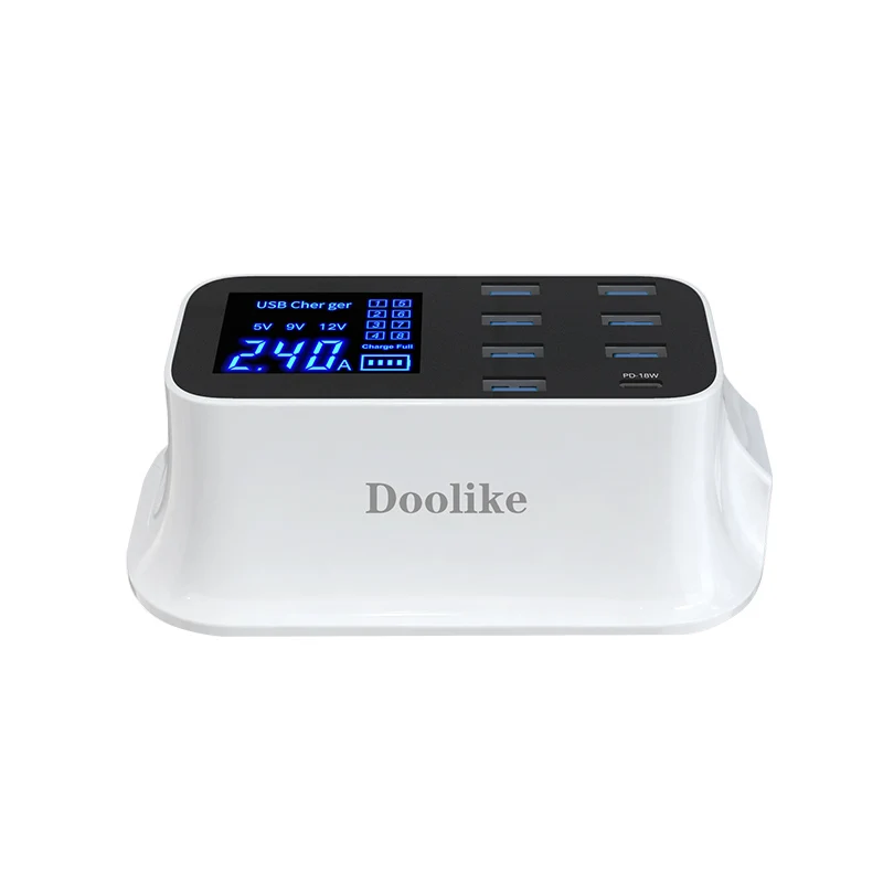 
Производитель OEM Высокое качество 18 Вт PD зарядное устройство мульти USB зарядное устройство 7 USB порт 1 Type-C порт умное зарядное устройство Быстрая зарядка 
