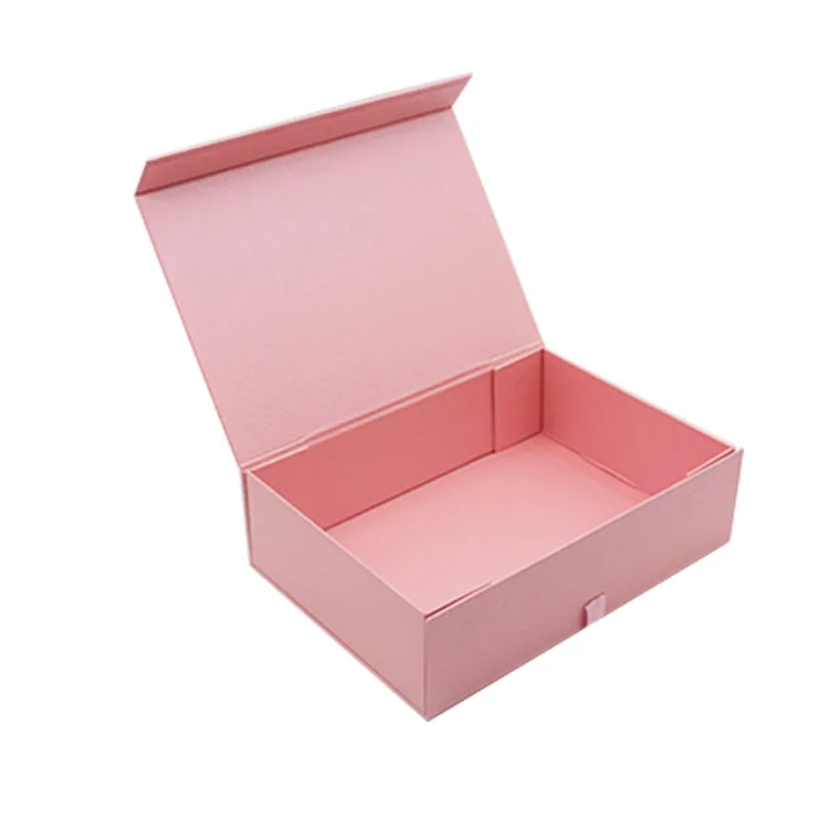 Jinayon Custom Pure Pink Rigid Box Magnetic Box with Pink Ribbon Logo Customized Recyclable manufacture