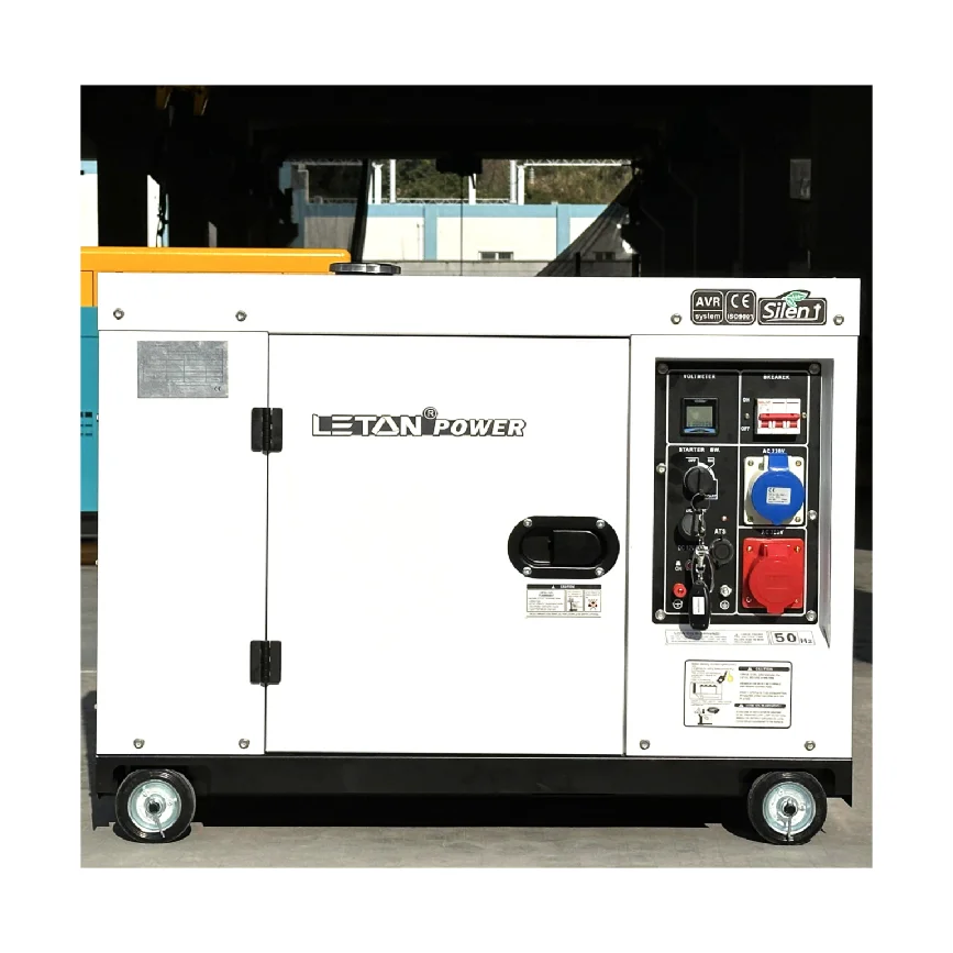 LETON 1/3 phase portable diesel generator 10kw 12 kva 15kva silent type air cooled type  diesel generators for home use 555012