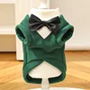 496 Green Vest and Black Bow Tie