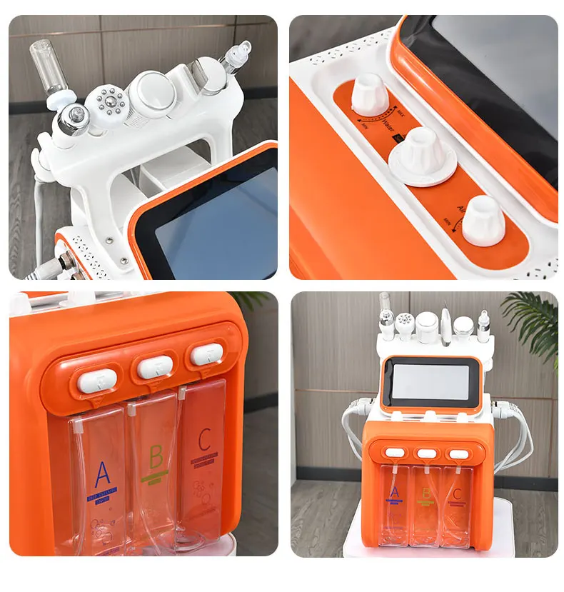 オレンジハイドラフェイシャル　多機能美顔器 タッチスクリーン式 7 in 1 Hydra Beauty Skin Rejuvenation Aqua Facial Machine Hydro