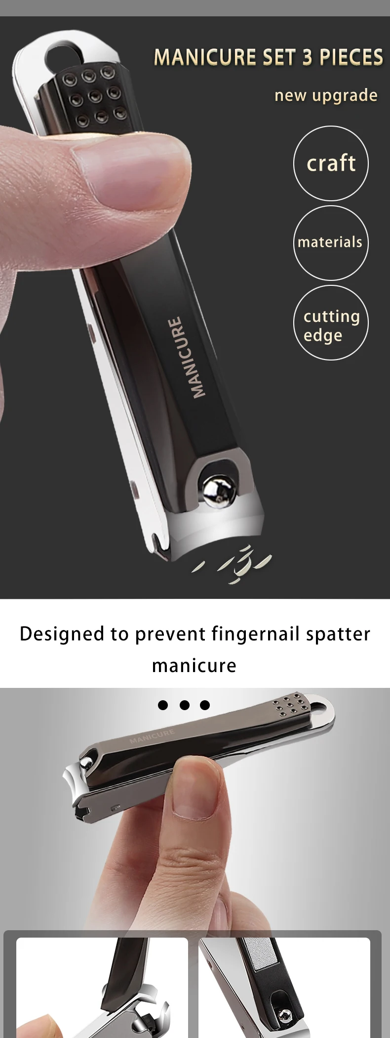 product good quality portable nail cutter professional manicure tool sharp nail clipper set-1