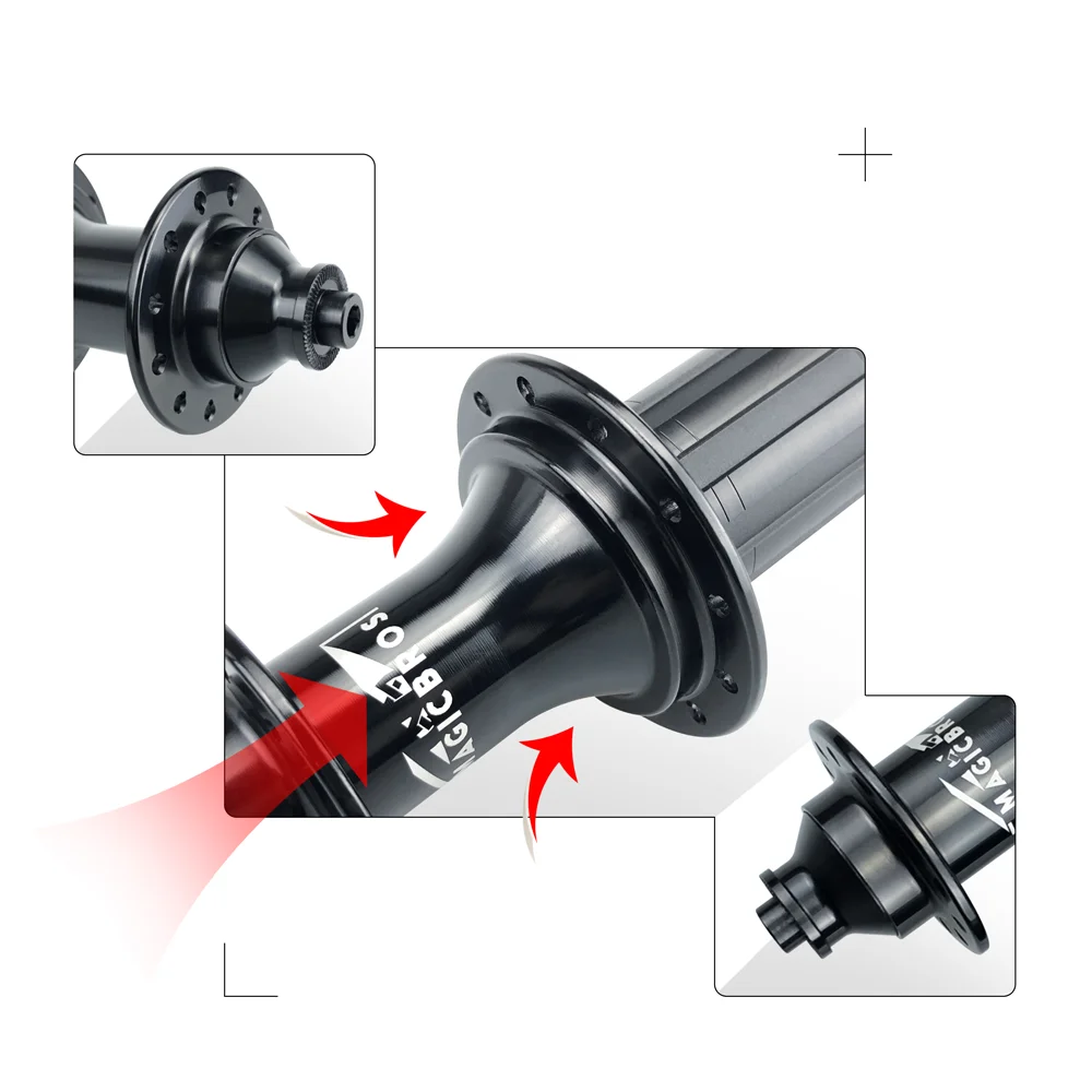 Magicbros Front 20 Rear 24 Aluminum Alloy 4 Sealed Bearing Rim Brake Road Bike Hub with Quick Release Lever