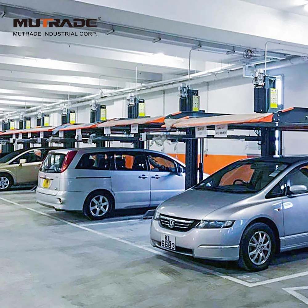 2300kg 2 Post Vertical Car Stacker Parking System Simple Car Parking Lift