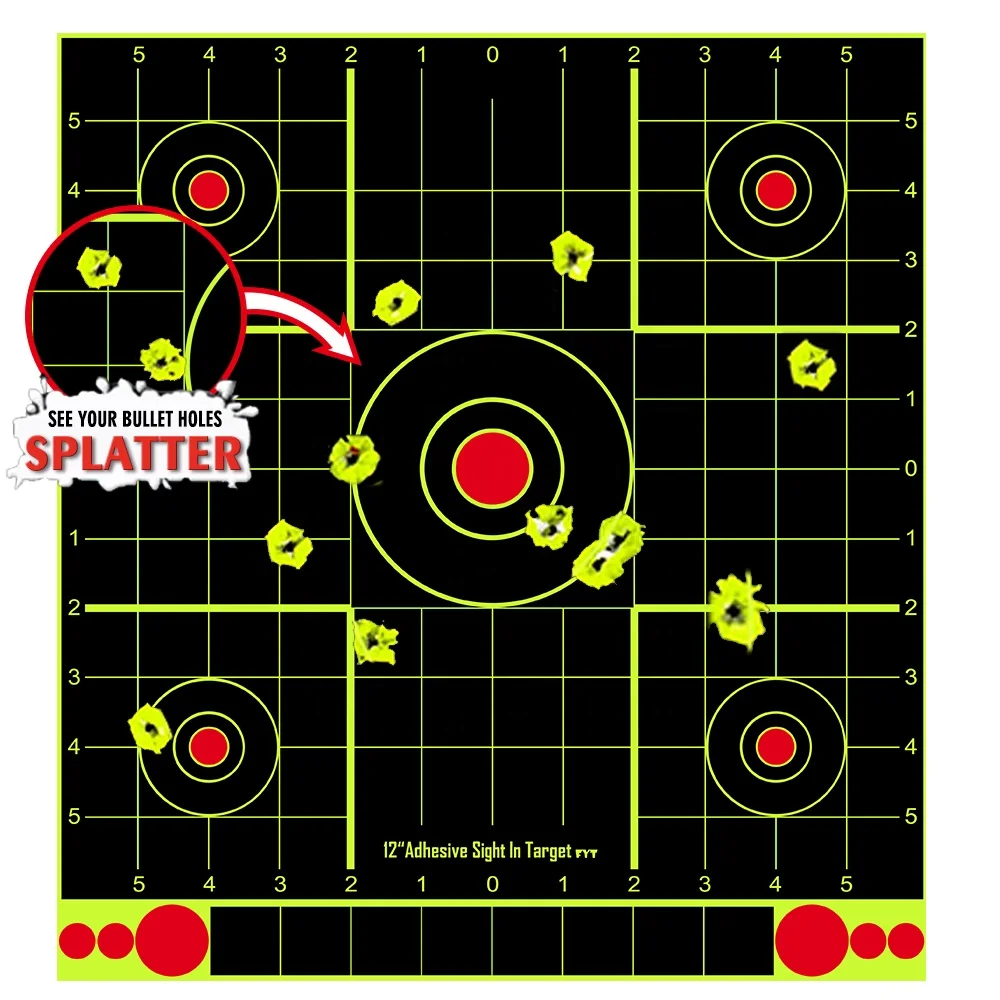 Square Shape Splatterburst Shooting Reactive Target 12 x 12 Inch ...